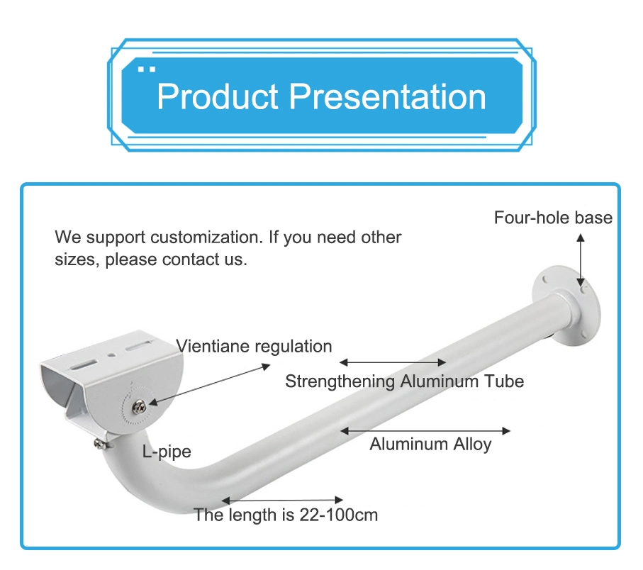 OEM Aluminum Alloy Camera Monitoring Bracket Universal CCTV Wall Mounted Surveillance L-Shaped Bracket