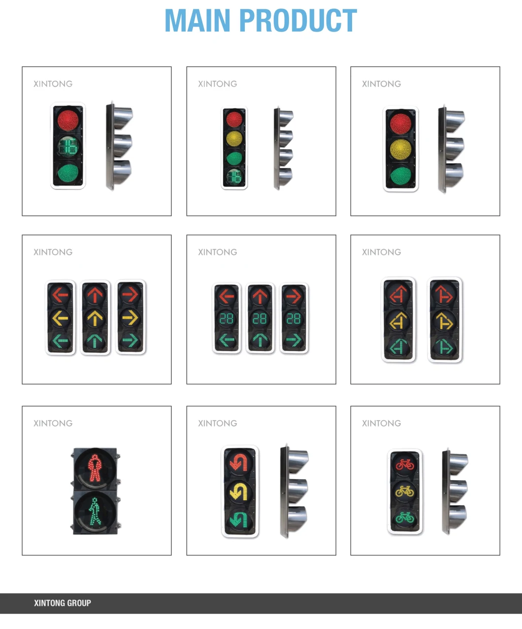 CE RoHS 200mm 300mm 400mm Warning Three Color Full Ball Intelligent LED Solar Power Traffic Signal Light System Include Countdown Timer Arrow