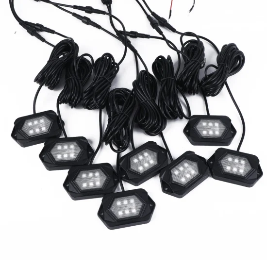 Bluetooth APP Control RGBW 4/8/12 Pod LED Car Декоративный RGB Mini LED Rock Light IP68