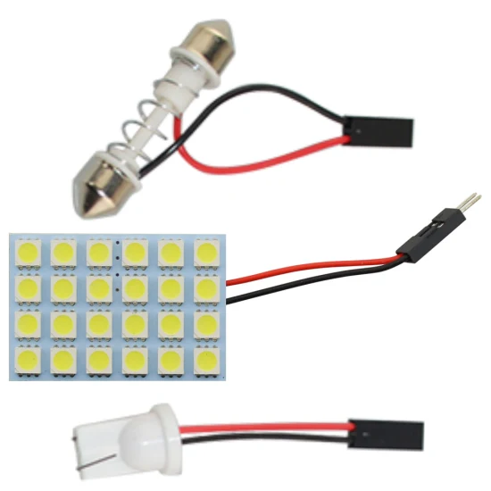 12 В Festoon 5050 48SMD Автомобильный светодиодный светильник для внутренней панели C5w W5w T10 Светодиодная купольная лампа на крыше автомобиля Внутреннее освещение автомобиля